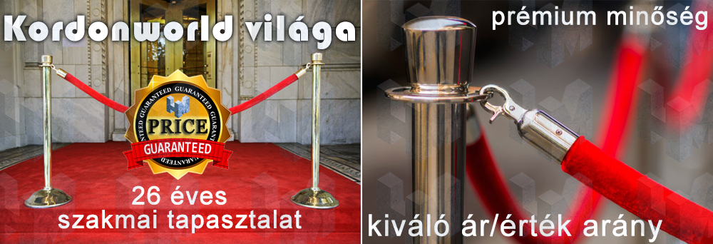 Kordonworld kordonoszlop köteles, szalagos kordon ár